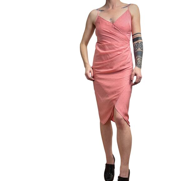 Women's BCB Generation Pink w/ Black Polka Dot Dress - Size 0 ( XXS / XS ) - Picture 13 of 13